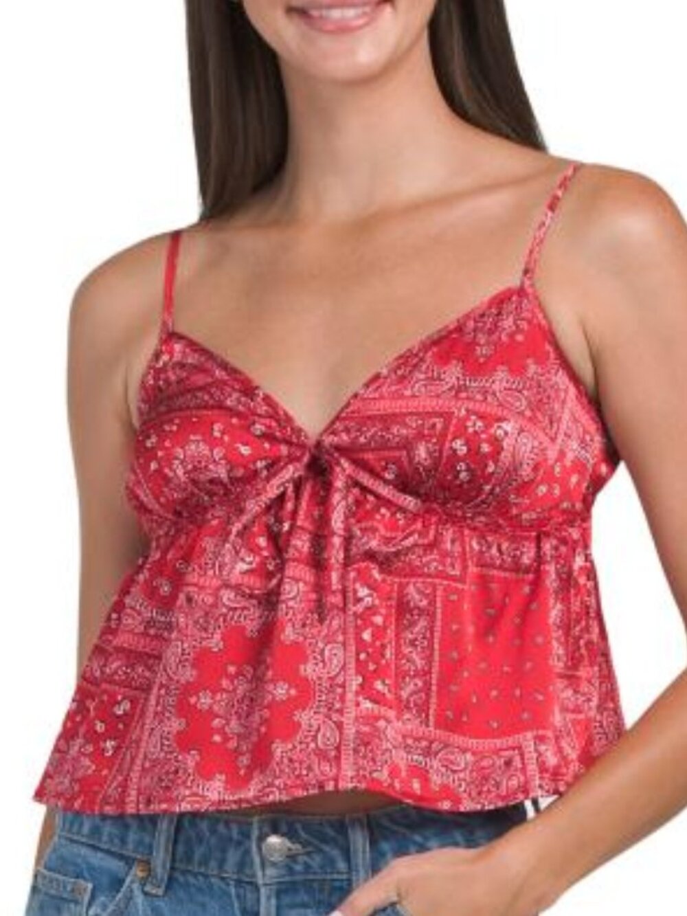 THIRTY THIRTY Bandana Print Babydoll Top Women's Size Medium